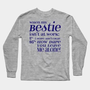 Besties - Blue Letters Long Sleeve T-Shirt